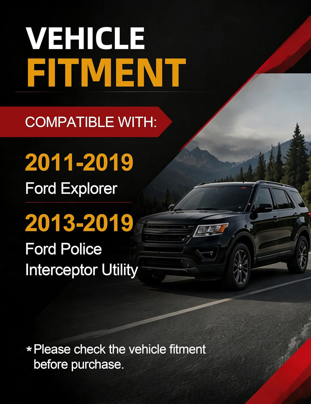 10PCS Front Suspension Kit for 2011-2019 Ford Explorer & 2013-2019 Ford Police Interceptor Utility, Front Lower Control Arm and Ball Joint Outer Inner Tie Rod End Sway Bar Link