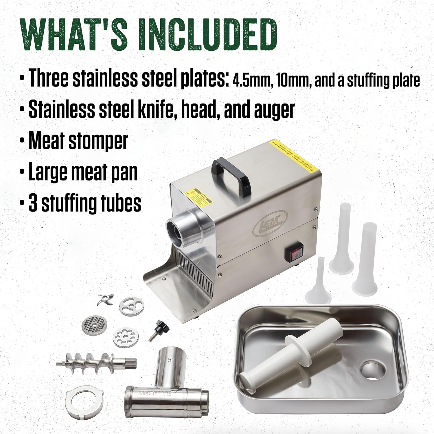 Products BigBite #8 Meat Grinder, Electric Meat Grinder
