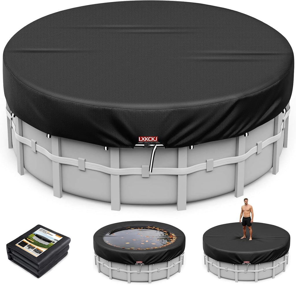 12 Ft Round Pool Cover, Solar Pool Covers for Above Ground Pools, Summer Pool Cover Protector with Cover Accessories