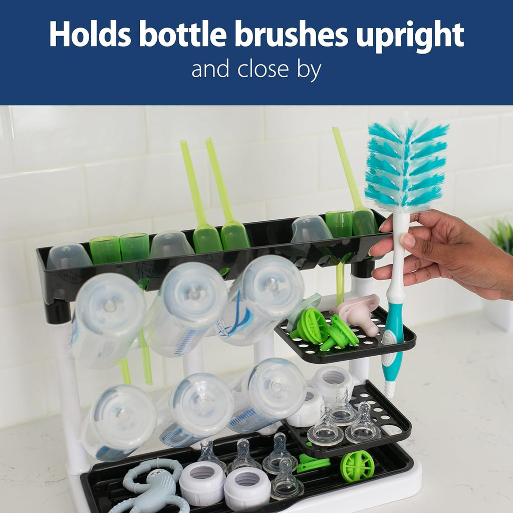 Drying Tower, Stand-Up Drying Rack, Countertop Baby Bottle Drying with Organized Storage for Baby Essentials, Space