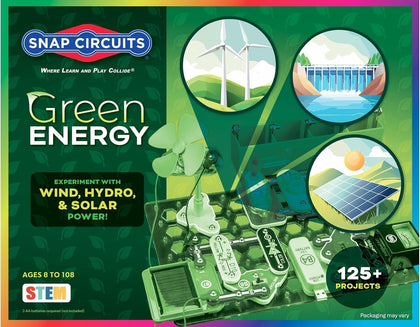 Green Energy Electronics Exploration Kit | Over 125 Exciting STEM Projects | Full Color Project Manual | 45+ Snap