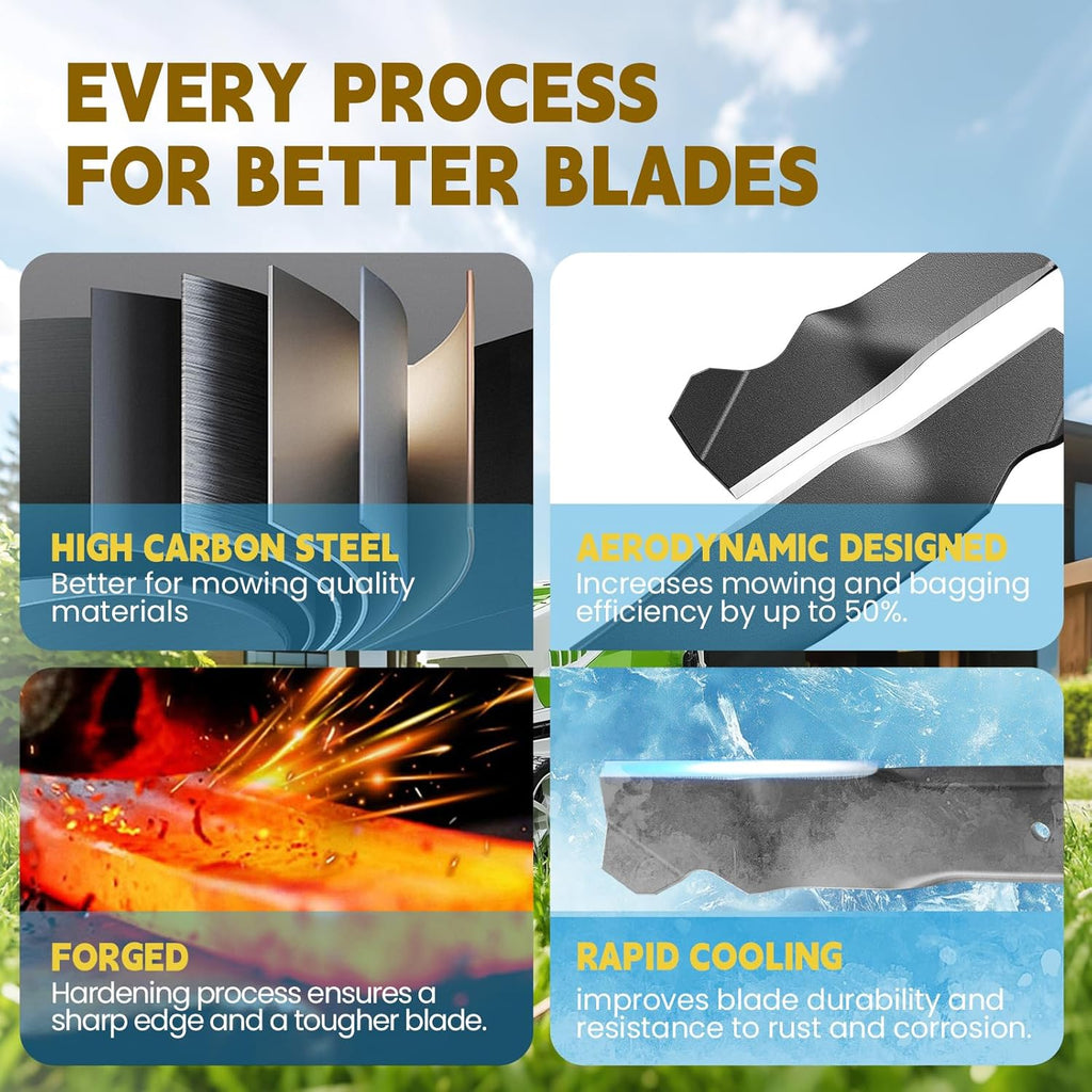 21 Inch Lawn Mower Blade - Mulching Blade for Cub Cade MTD Craftsman Troy Bilt TB110 TB200 Some 21" Walk Behind Push