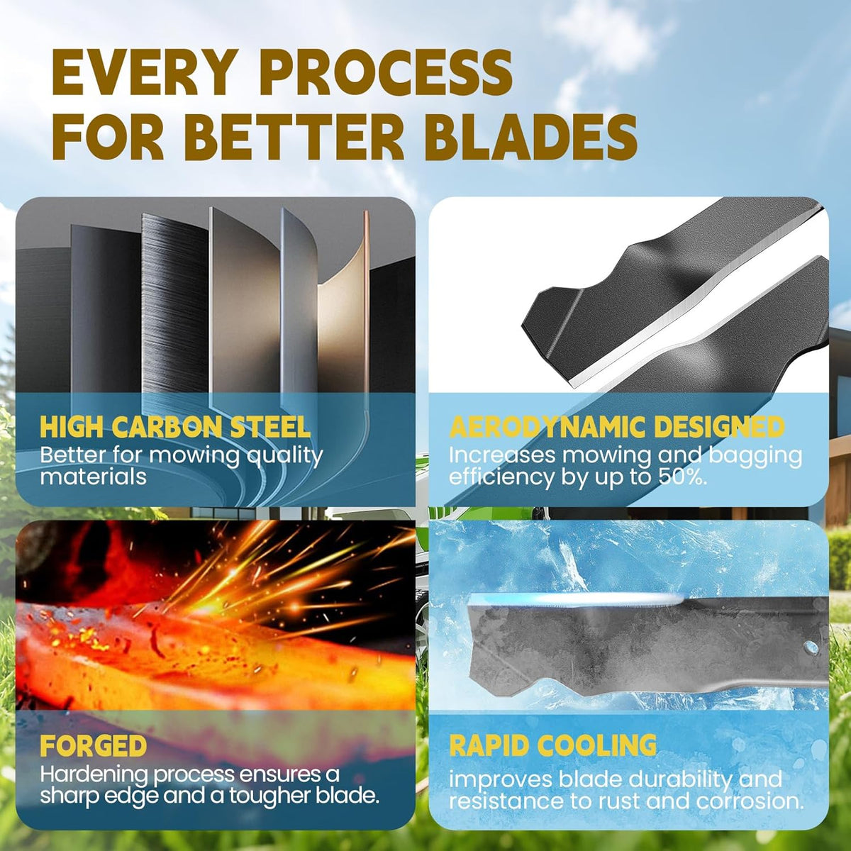 21 Inch Lawn Mower Blade - Mulching Blade for Cub Cade MTD Craftsman Troy Bilt TB110 TB200 Some 21" Walk Behind Push