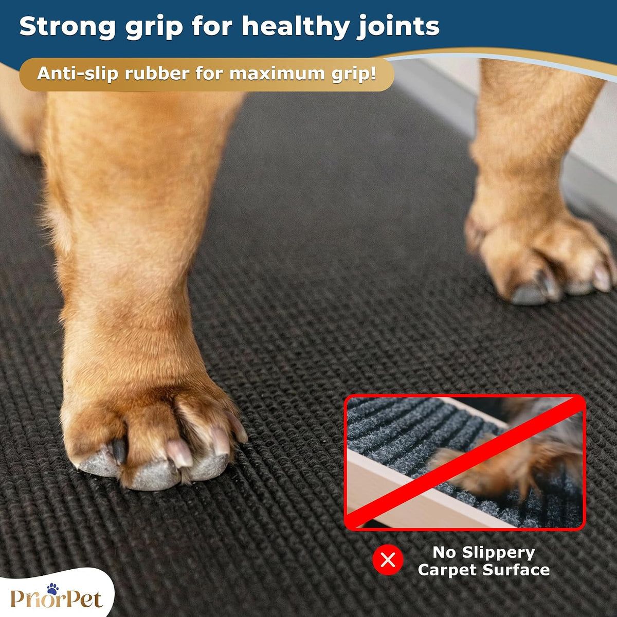 Dog Ramp for Couch – Non-Slip, Sturdy Build Foldable Wooden Dog Ramp – Supports up to 200 lbs – 7 Adjustable Heights