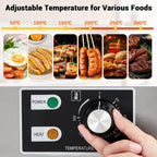 21 Inch Commercial Electric Griddle - 1600W Stainless Steel Flat Top Teppanyaki Grill - Non-Stick, Adjustable Temp