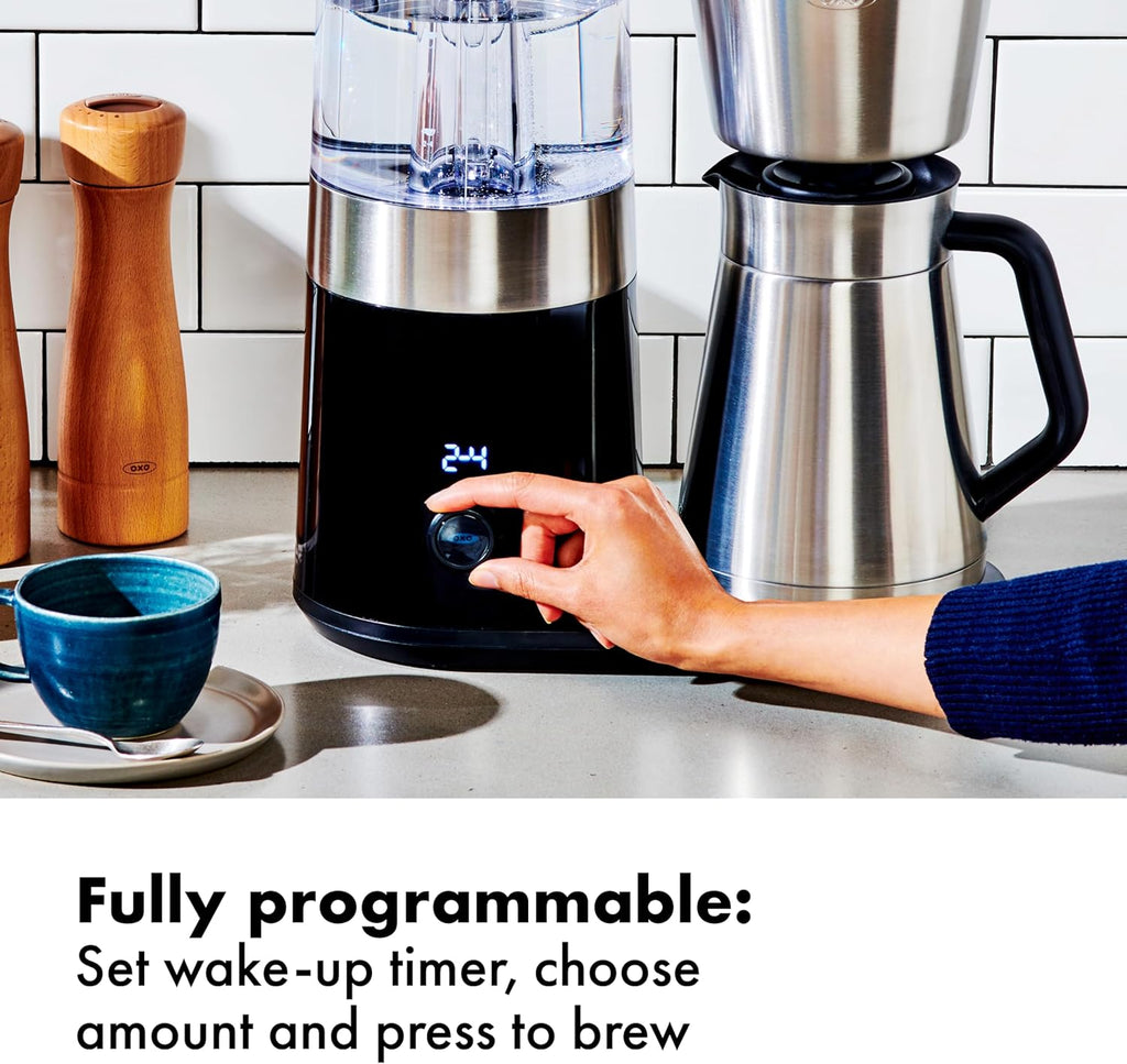 Brew 9-Cup Drip Coffee Maker – Programmable Coffee Machine | Stainless Steel, Single Serve or Full Carafe Option, SCA