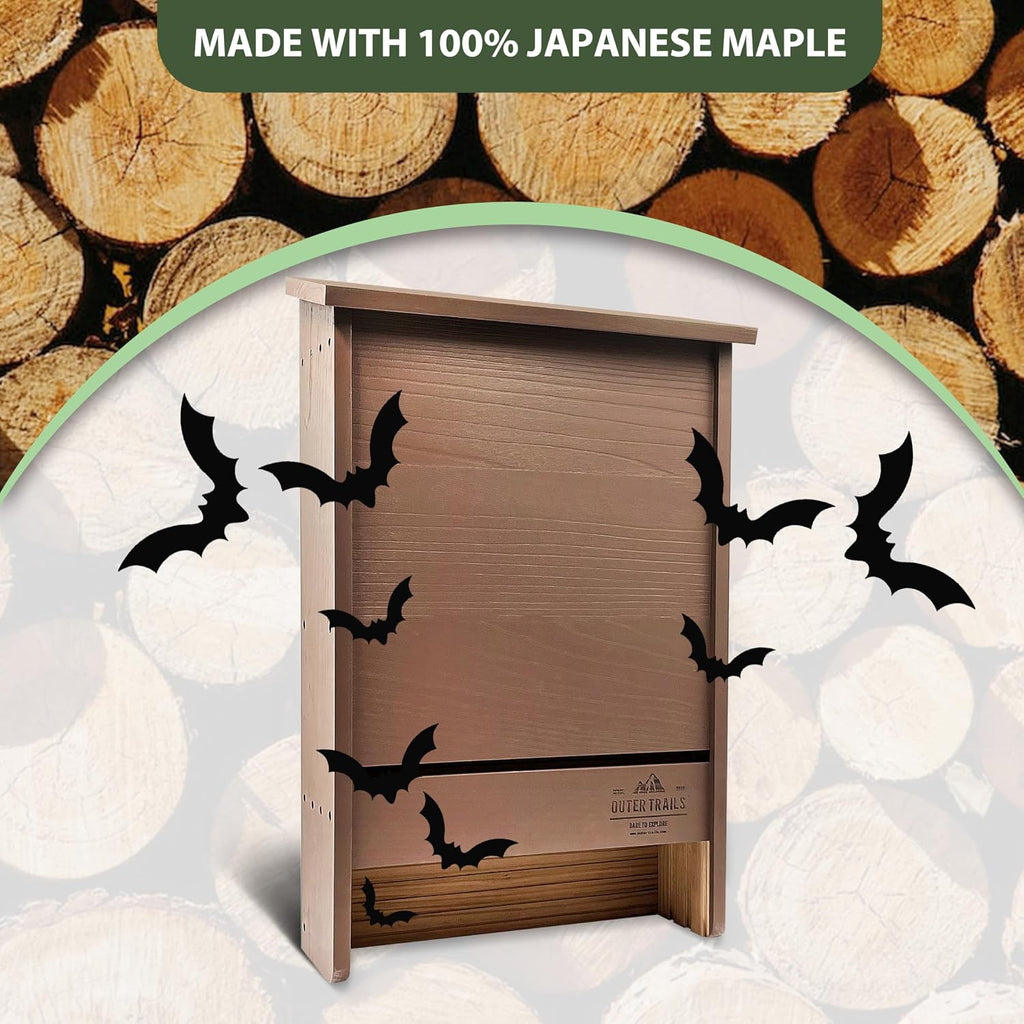 Extra Large Bat House for Outdoors, 3 Chamber, 200 Bats