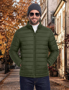 Mens Puffer Jacket Lightweight Winter Insulated Coat