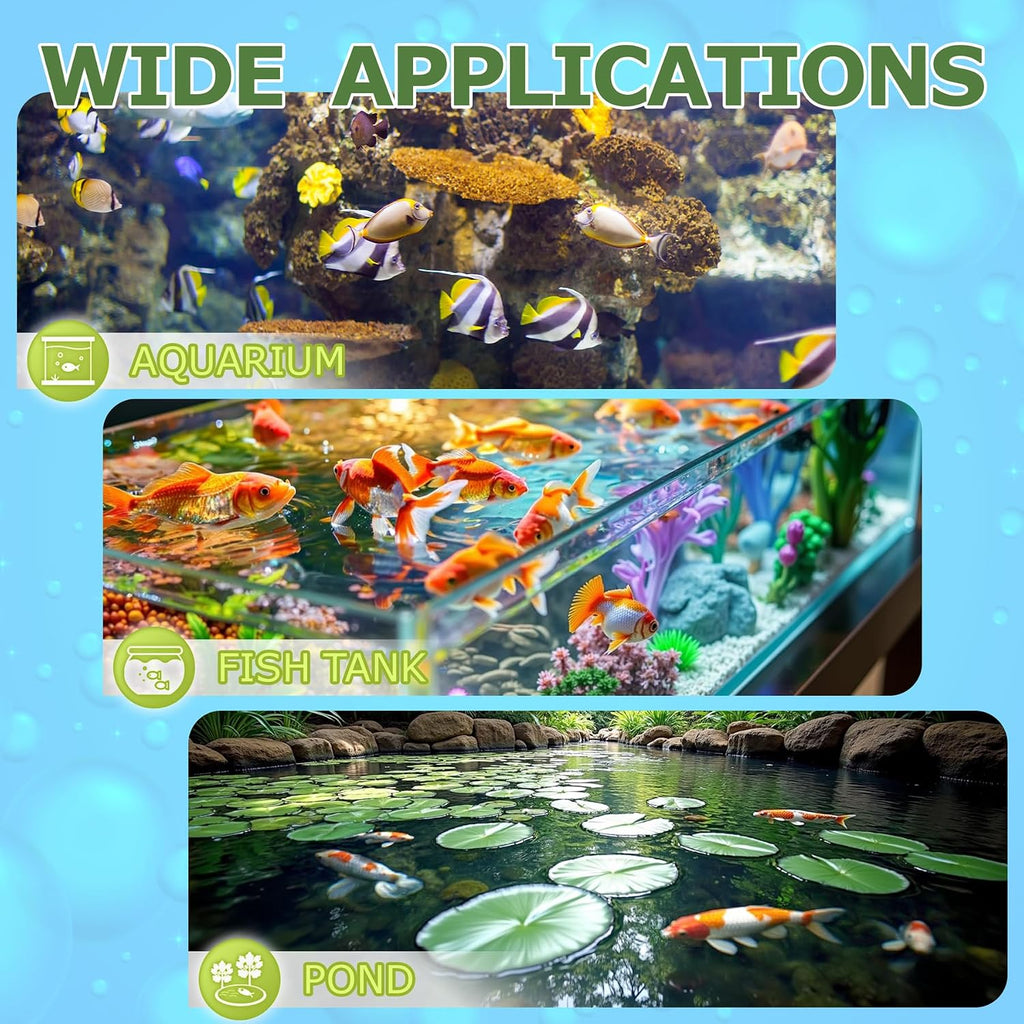 Aquarium Ammonia Test Strips Kit Fish Tank Test Strips (9-Way) | Pond Water Testing Kit for Freshwater Saltwater