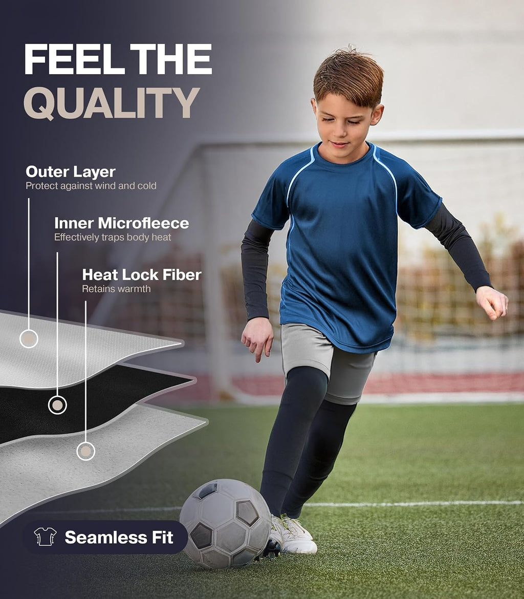 Thermal Underwear for Kids, Boys Thermal Underwear Set, Base Layers for Skiing, Long Johns for Boys Kids (Grey, X-Small)