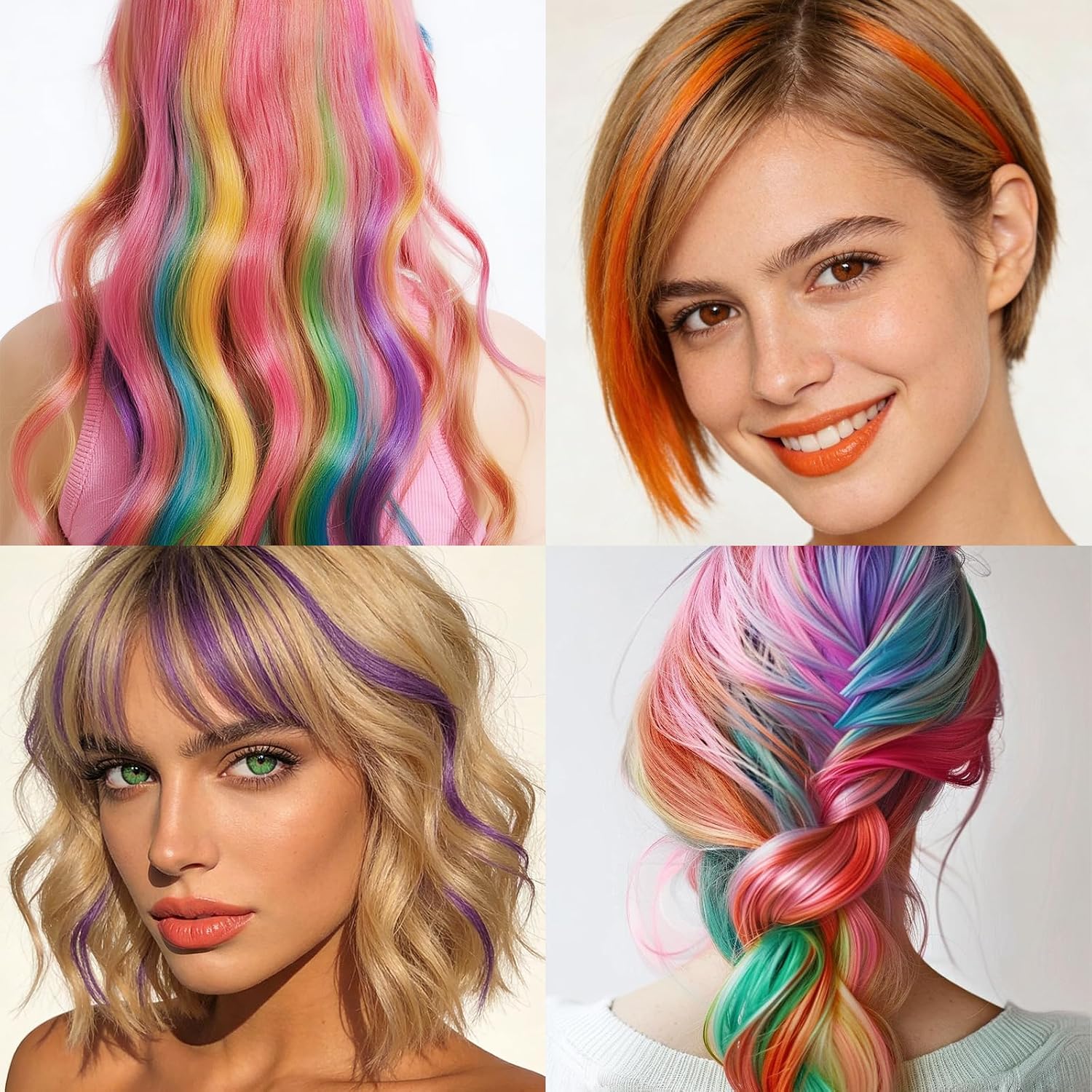 Silicone Highlight Cap Set for Salon Hair Dyeing Color Hair, 8-pcs