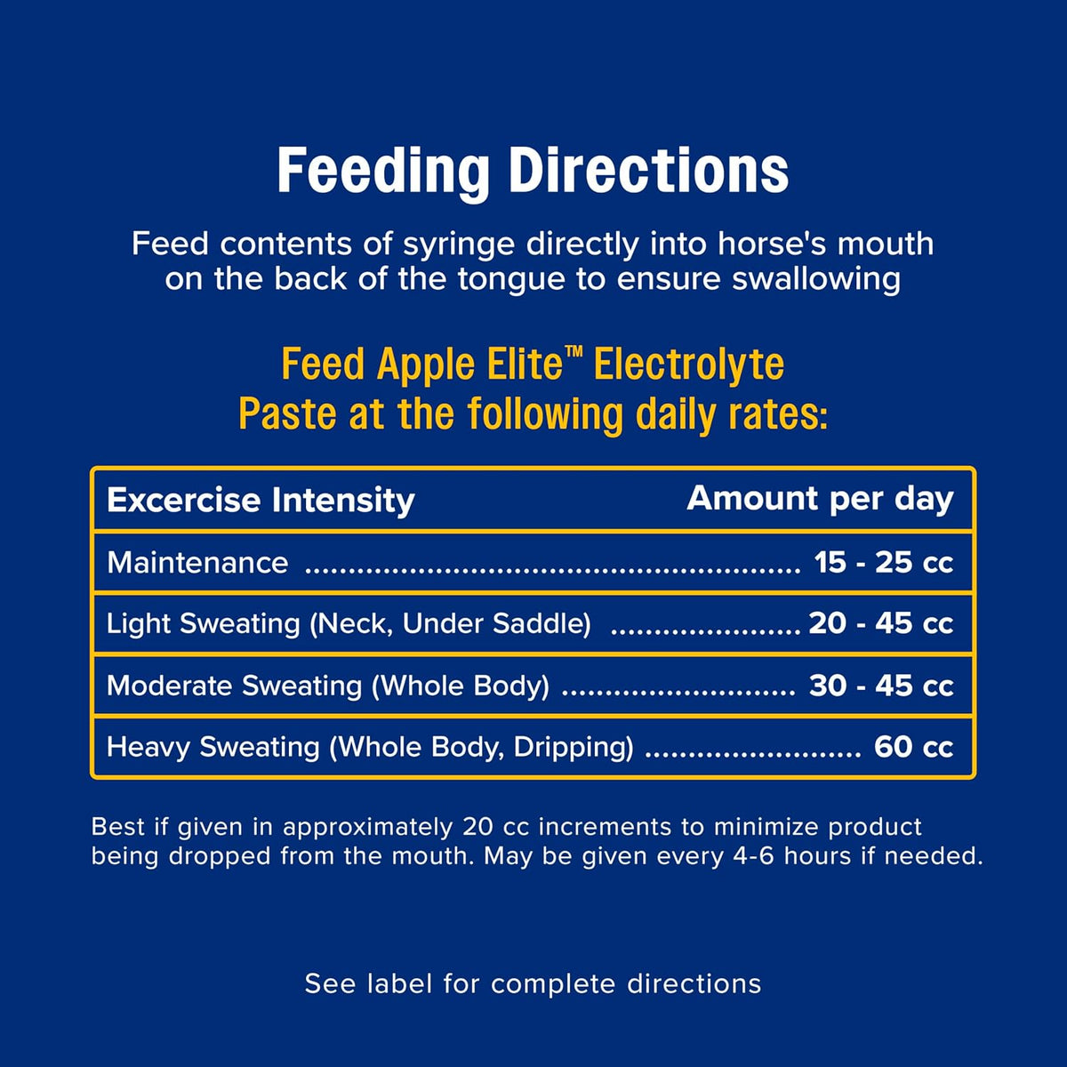 Apple Elite Electrolyte Paste Supplement for Horses, 60 cc Syringe