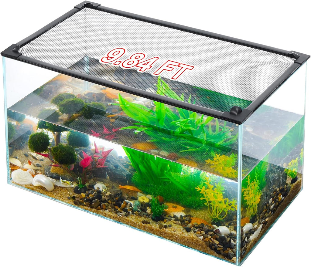 Fish Tank Lid Magnetic Aquarium Lid Tank Hood top Cover Anti-Jumping Net Cover Mesh to Protect Fish Jumping Out of