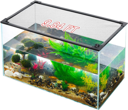 Fish Tank Lid Magnetic Aquarium Lid Tank Hood top Cover Anti-Jumping Net Cover Mesh to Protect Fish Jumping Out of