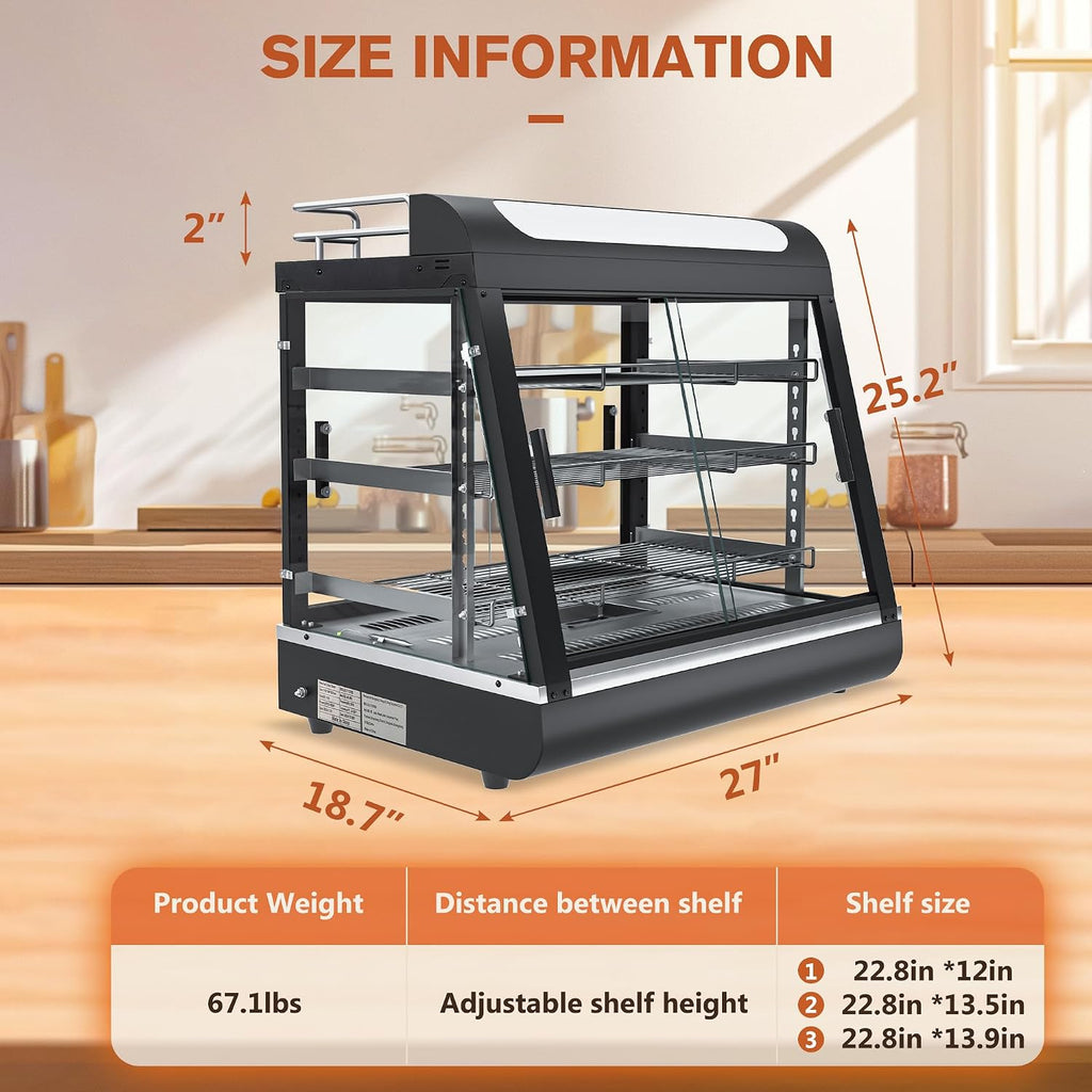 27" Countertop Food Warmer w/top Holder