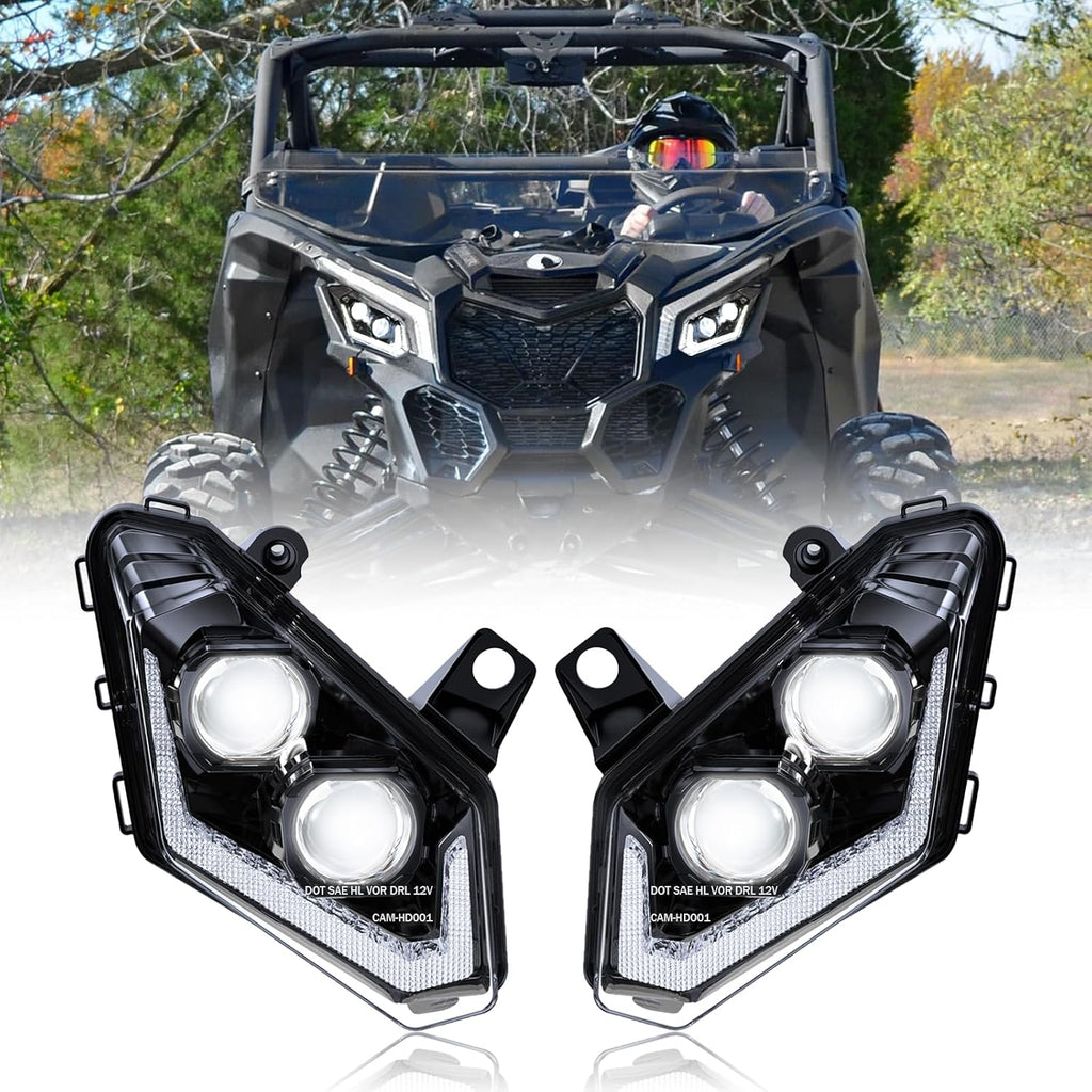 DOT Approved LED Headlights for Can-Am Maverick X3 Max XDS R Turbo