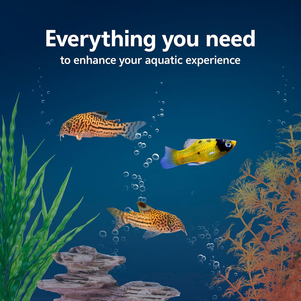 Aquarium Starter Kit with Smart Clean Filtration and LED Lighting, Freshwater and Saltwater Fish, Perfect for Tetras