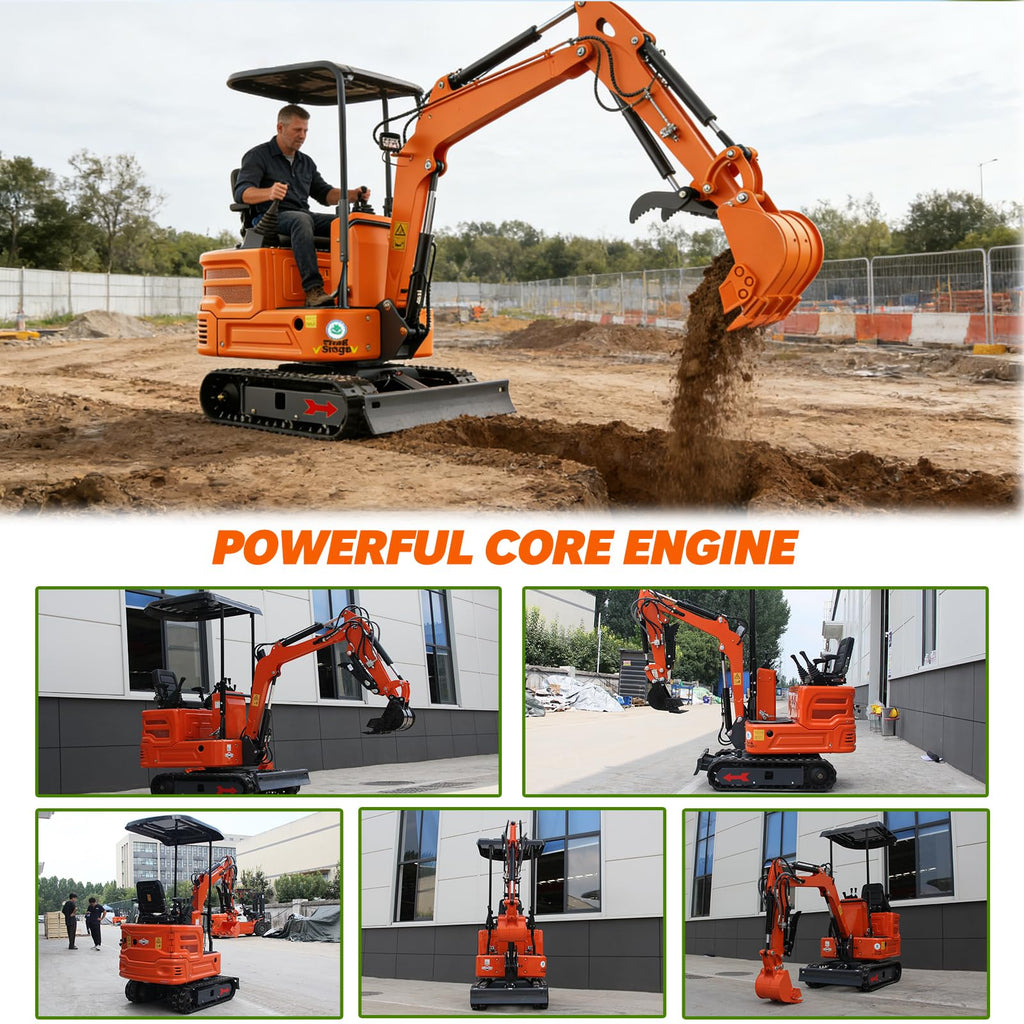 13.5 hp B&S Engine 1.2 Ton Mini Excavator with Pilot Control