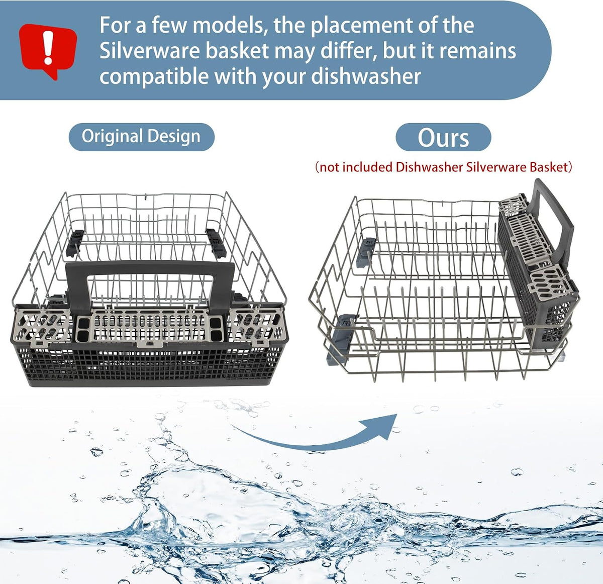 WD28X34744 WD28X26099 Dishwasher Lower Rack Compatible with GE Dishwashers