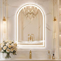 Arched LED Bathroom Mirror with Lights, 24" x 36" Lighted Vanity Mirror | Anti-Fog, Dimmable 3 Colors, Backlit +