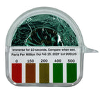 QT-40 Quaternary Dispenser Sanitizer Test Tape 15 Foot Roll - 0-500ppm (2 Pack)