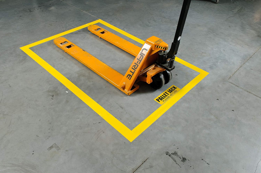 ToughStripe Floor Marking Tape - Yellow, Non-Abrasive Floor Tape - 4" Width, 100' Length for Concrete, Harsh