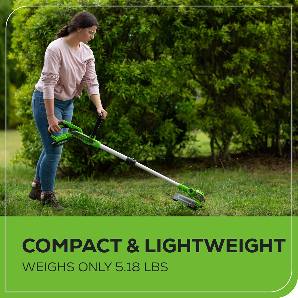 24V 12 in Cordless String Trimmer, 2.0 Ah Battery and Charger