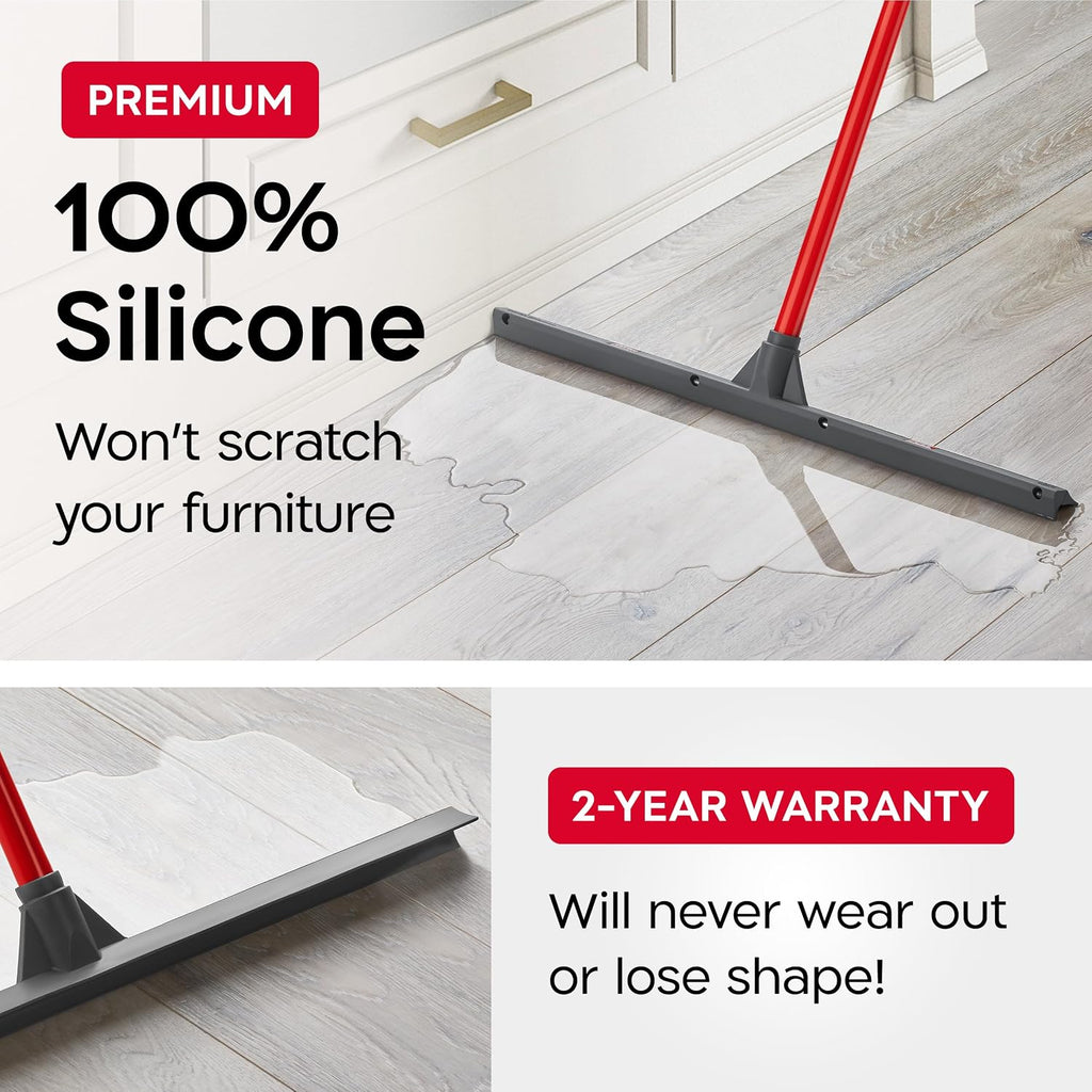 Tyroler Floor Squeegee Heavy Duty 24" | Floor Squeegee for Concrete Floors | | Heavy Duty Squeegee for Floor | 55" 4