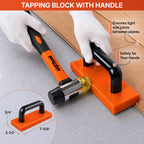 45-Piece Laminate Flooring Tools, Heavy Pull Bar, Solid Tapping Block with Handle, 40 Spacers, 33mm Double-Faced