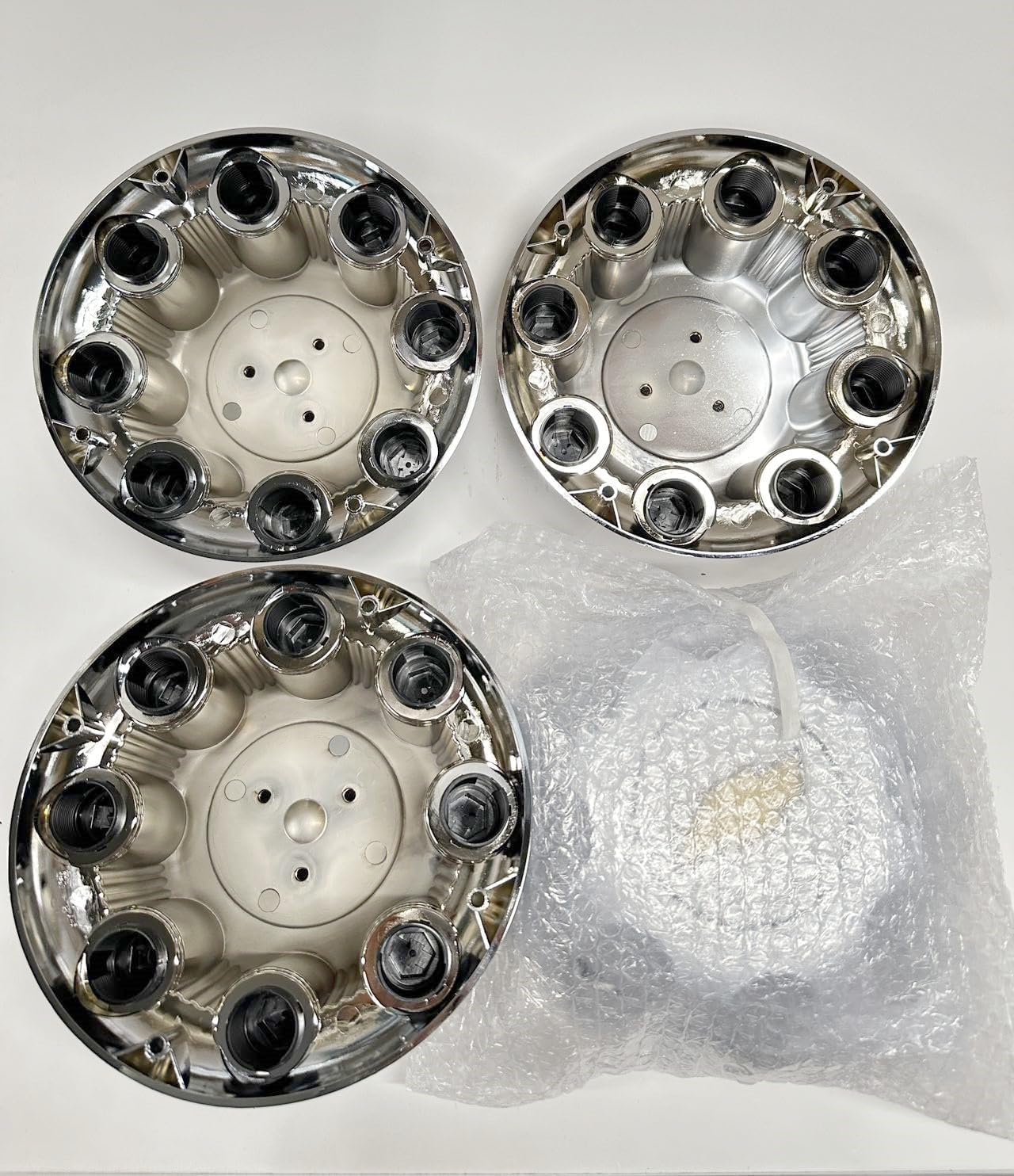 Chrome Center Caps for Chevy Express Van, Avalanche, Silverado Suburban 2500 3500, 8 Lug Wheel Rims, Set of 4