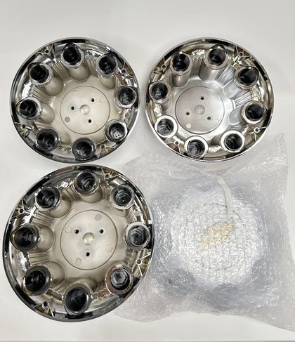Chrome Center Caps for Chevy Express Van, Avalanche, Silverado Suburban 2500 3500, 8 Lug Wheel Rims, Set of 4