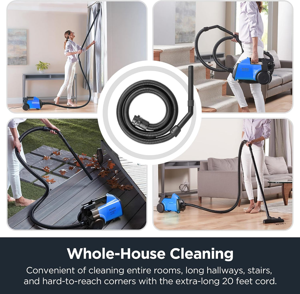 Bagged Canister Vacuum Cleaner, 3670H w/ 2bags, 3670h-blue | Bagged Canister Vacuum, Vacuum Cleaner for Home, Power