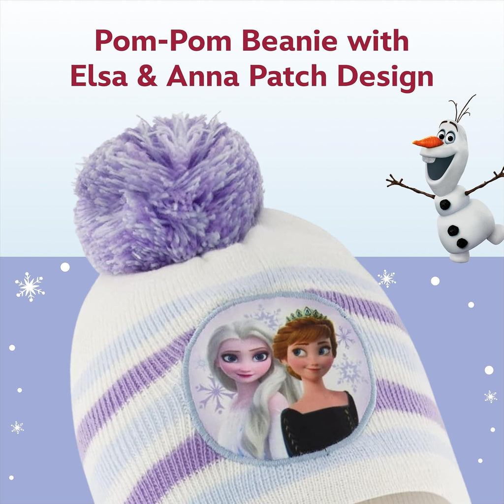 Disney Winter Hat, Scarf, and Kids Gloves Or Toddlers Mittens, Frozen Elsa and Anna Baby Beanie for Girls