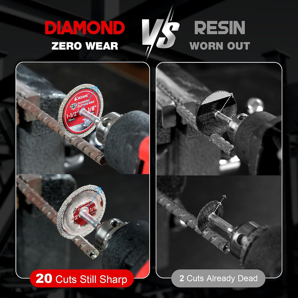 EZARC Durable 1-1/2 Diamond Cutting Wheels for Metal 3-Pack