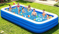 Extra Large Inflatable Pool for Adults, 145" x 74" x 22" Oversized Blow Up Family Swimming Pool, Durable Thickened
