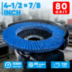 Flap Discs 4 1/2 for Angle Grinder, 80 Grit Grinding Disc Type 29, 12 Pack