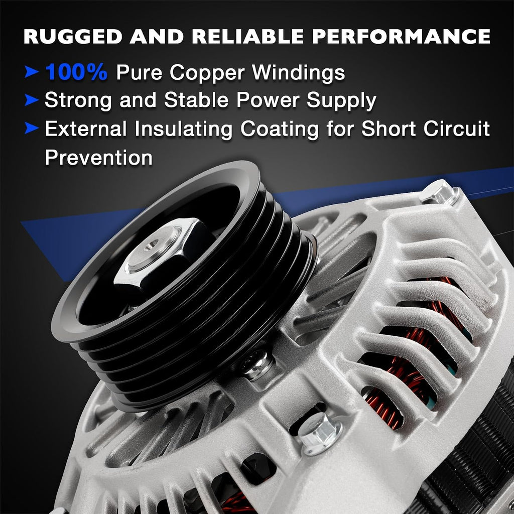 Alternator Compatible with 2001-2005 Honda Civic Acura EL 1.7L L4 70A