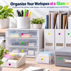 1/2 Inch Removable Fluorescent Dot Stickers, 1000 per Color