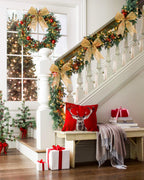 Gold Christmas Sheer Organza Ribbon Wired with Gold Border