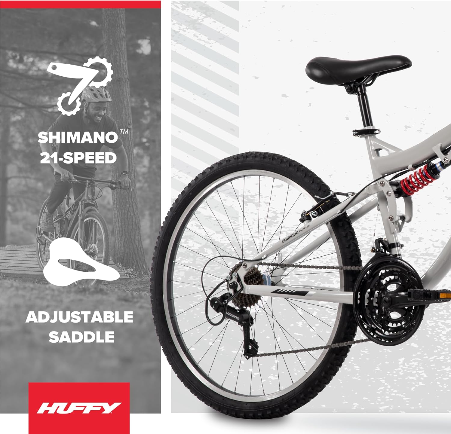 Stone Mountain Bike 20"/24"/26" for Men/Women/Girls/Boys | 6-Speed (20") or 21-Speed Options, Front or Dual