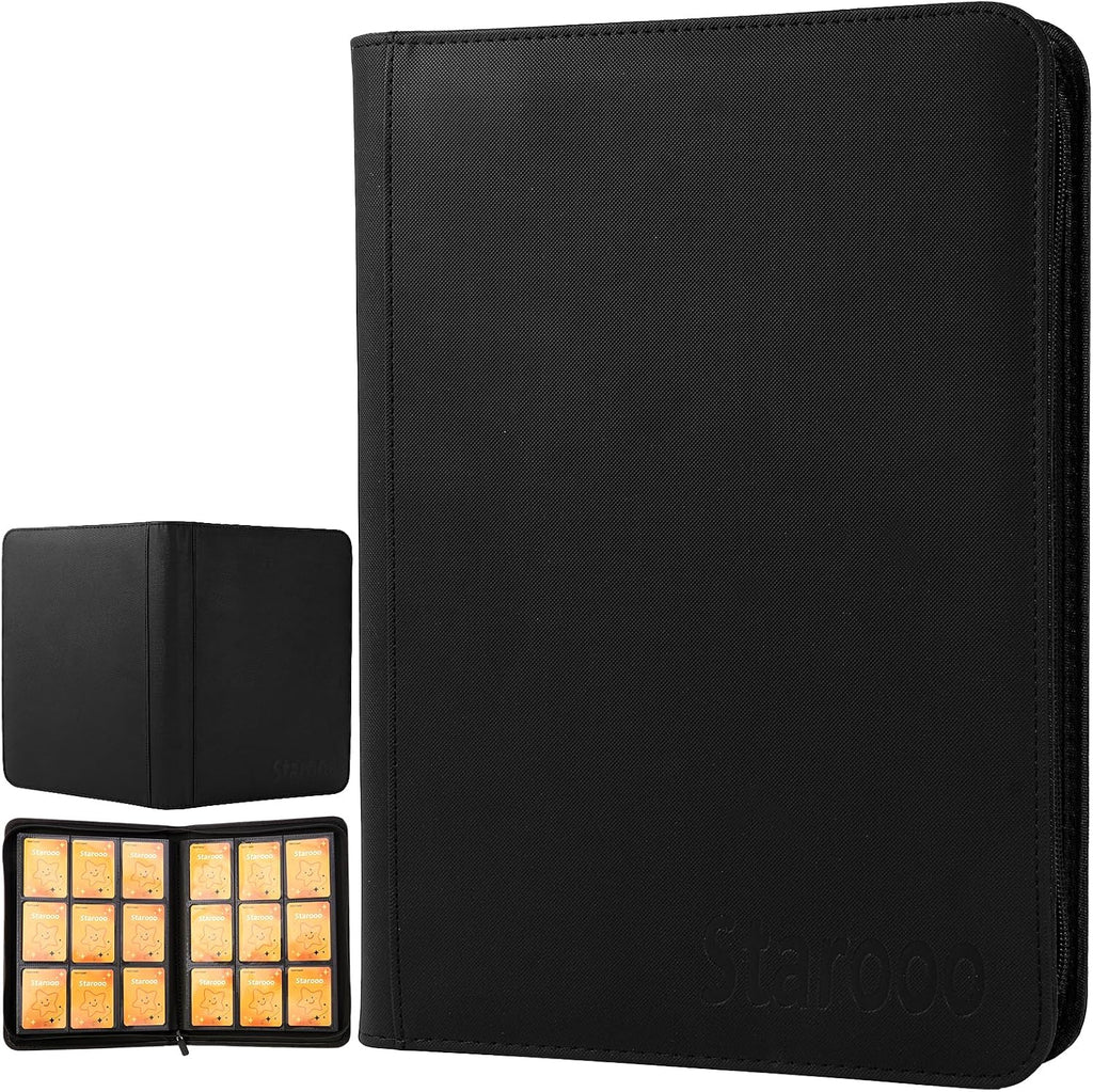 9 Pocket Card Binder, Premium Zip Trading Card Binder, 540 cards, Side-Loading Pages, Folder for Collectible Card