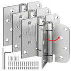 4-Pack 4 Inch Self Closing Door Hinges with Square & 5/8" Corners