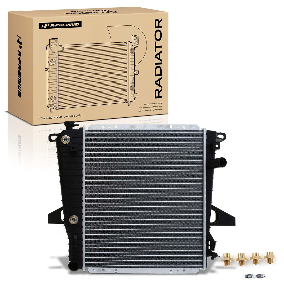 A-Premium Engine Coolant Radiator Assembly with Transmission Oil Cooler