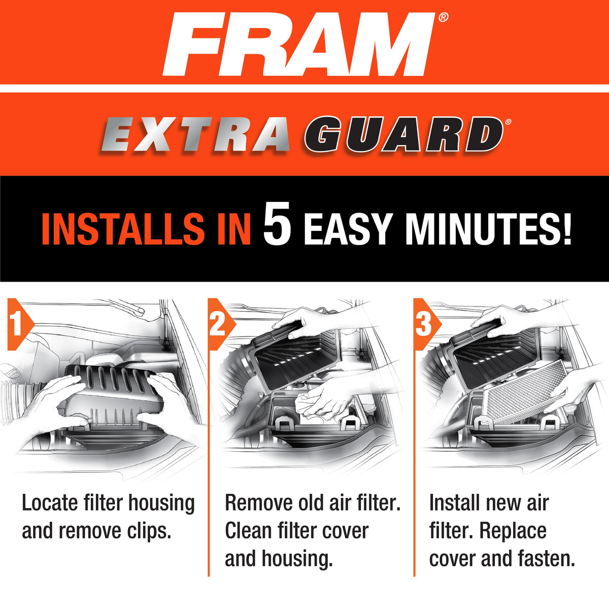 FRAM CA4309 Extra Guard Engine Air Filter