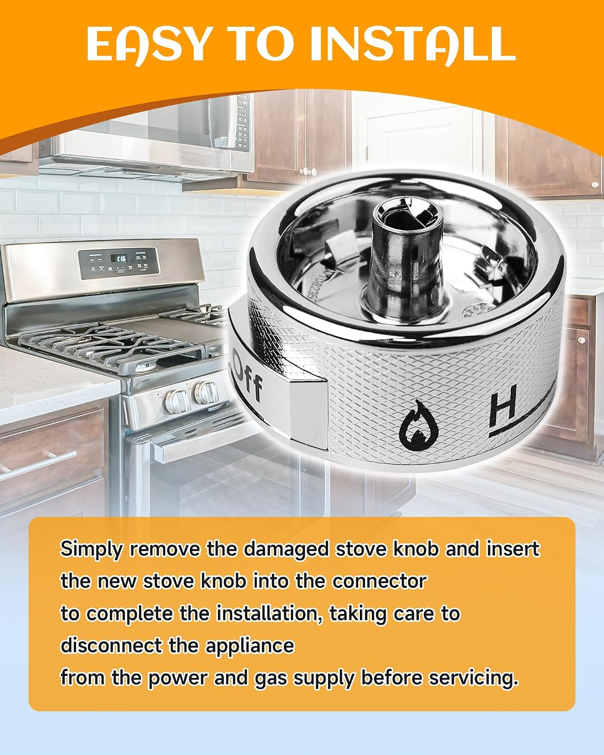 5Pcs Upgraded Stove Control Knobs Replace for W11030413 W11027434 W10786063