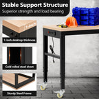 48" Adjustable Workbench, Heavy Duty Wood Workstation