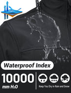 Mens Lightweight Softshell Jacket Fleece Lined Waterproof Tactical