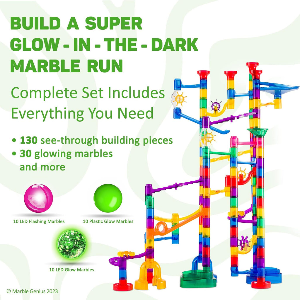 Space Theme Marble Run, 200 Pieces, STEM Toy