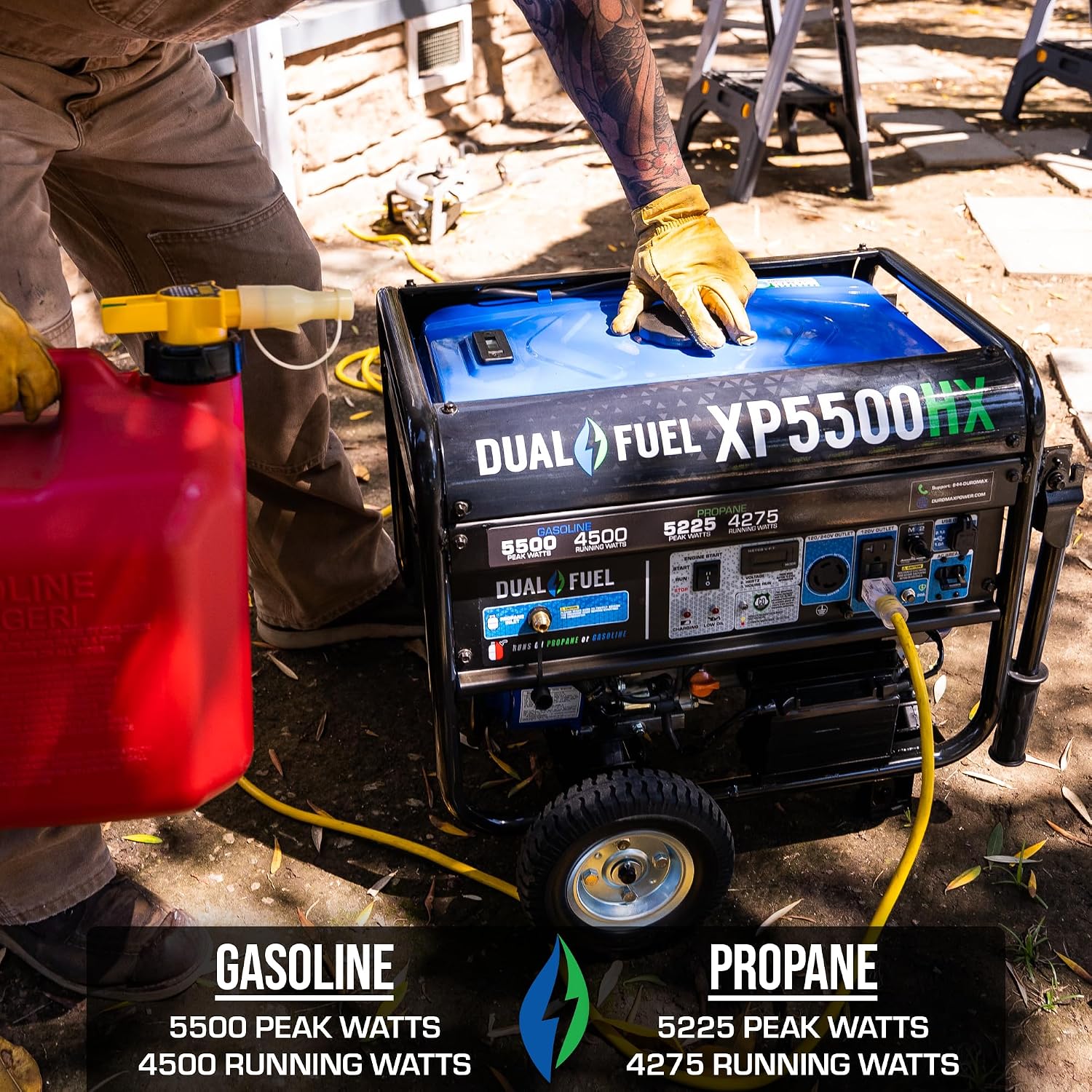 XP5500HX 5,500-Watt Dual Fuel Portable Generator - Gas & Propane, Electric Start, RV & Emergency Ready