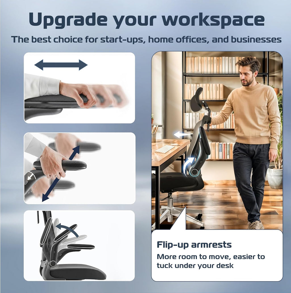 SmartSeat Ergonomic Office Chair Comfy [#1 in Tests] Ergonomic Chair with Breathable Mesh Back | Computer Chair with